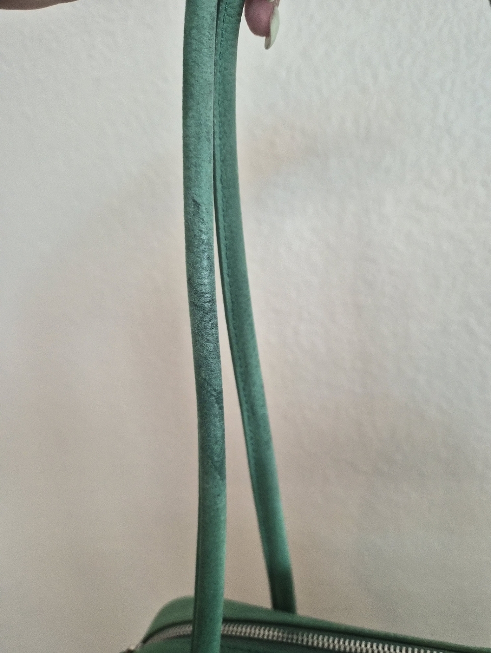 Marge Sherwood Soft Baguette Bag - Winter Green Nubuck - Picture 7 of 15